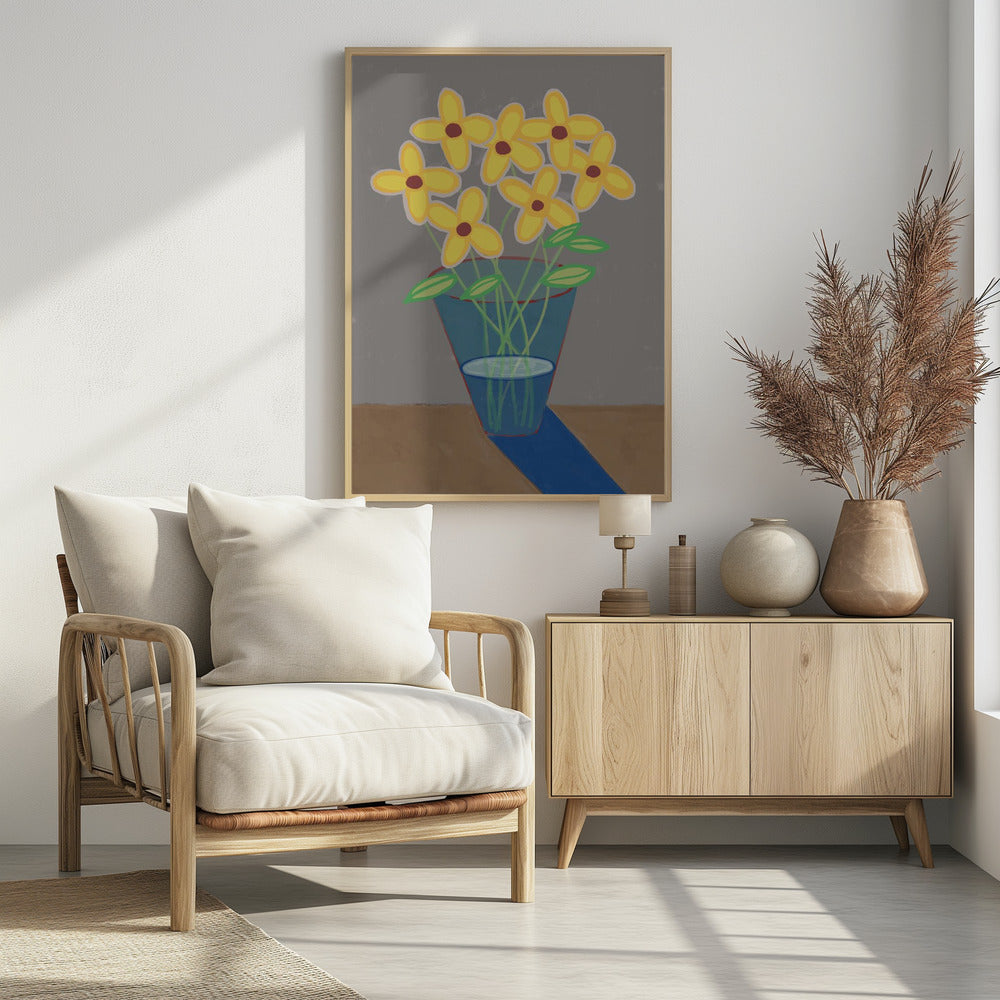 Gänseblümchen in der Vase | Poster