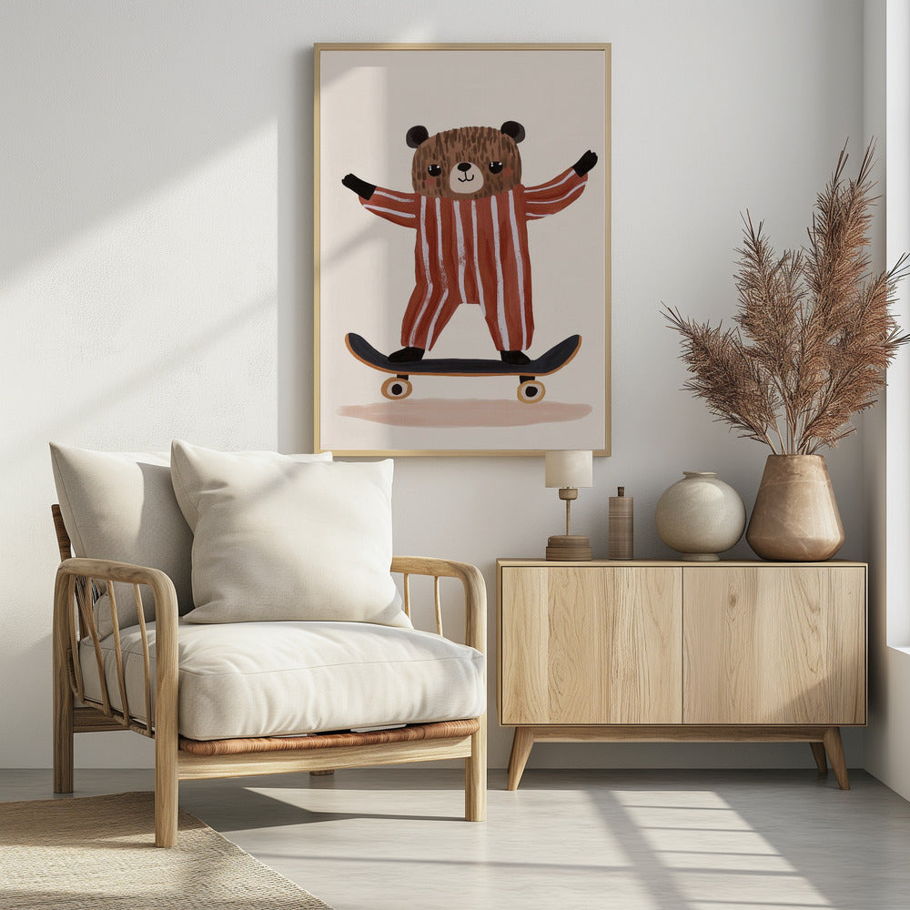Skaterbär Freude | Poster