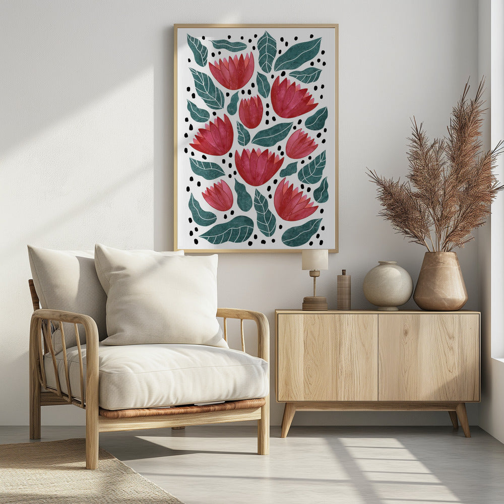Red flowers II | Poster