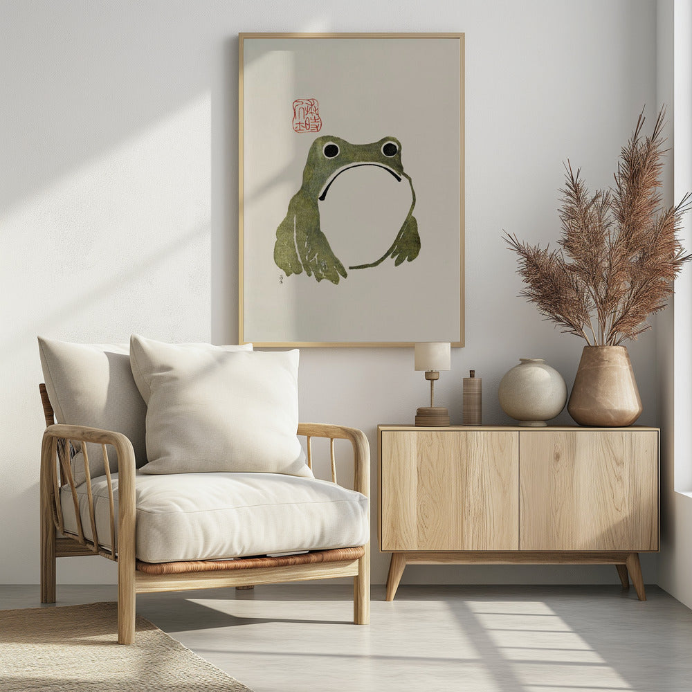 Grumpy Frog I Green | Poster