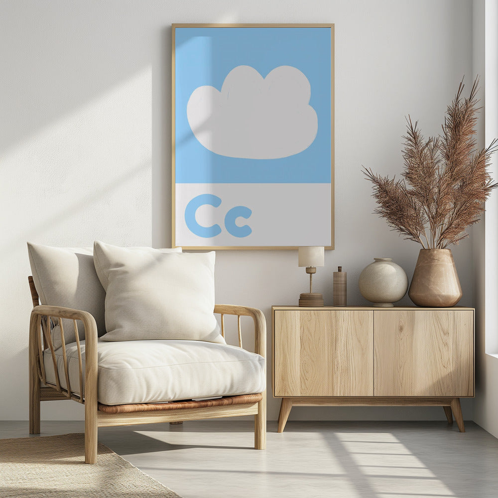 Cloudy Alphabet Sky | Poster