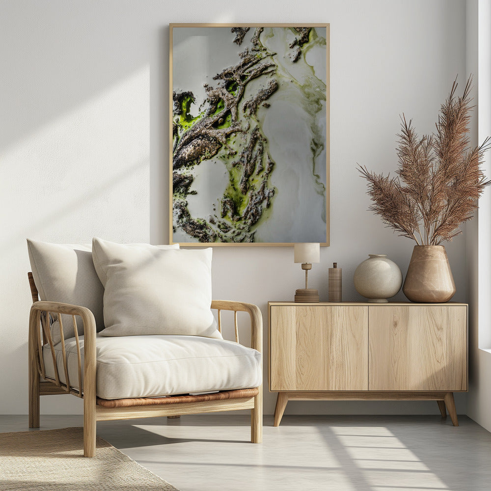 Contemporary Art - Olive Enigma - Green accent | Poster