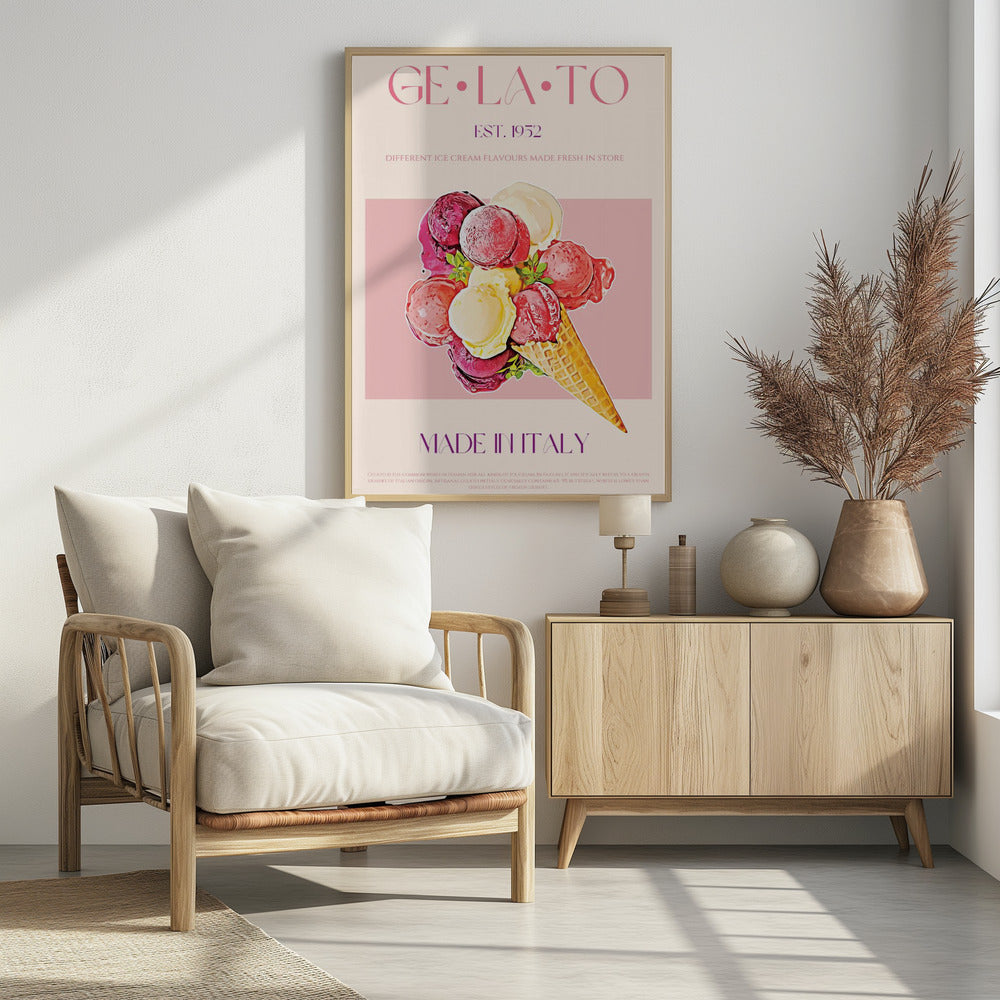 Vintage-Stil Gelato Poster | Poster