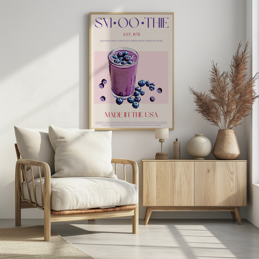 Blueberry Smoothie Illustration | Poster