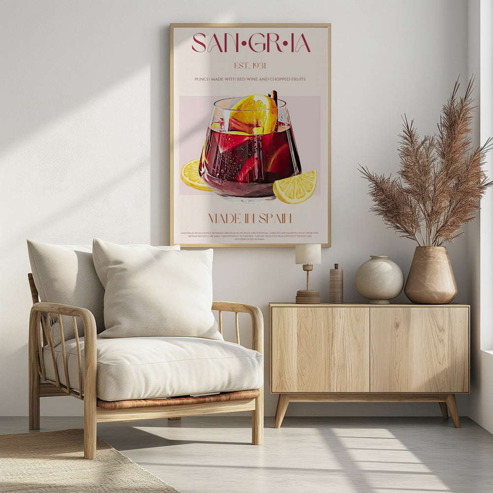 Ein Glas gefüllt mit Rotwein | Poster