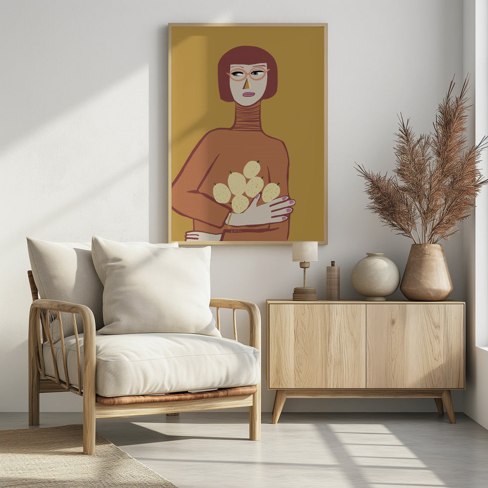 Dame mit Zitronen | Poster