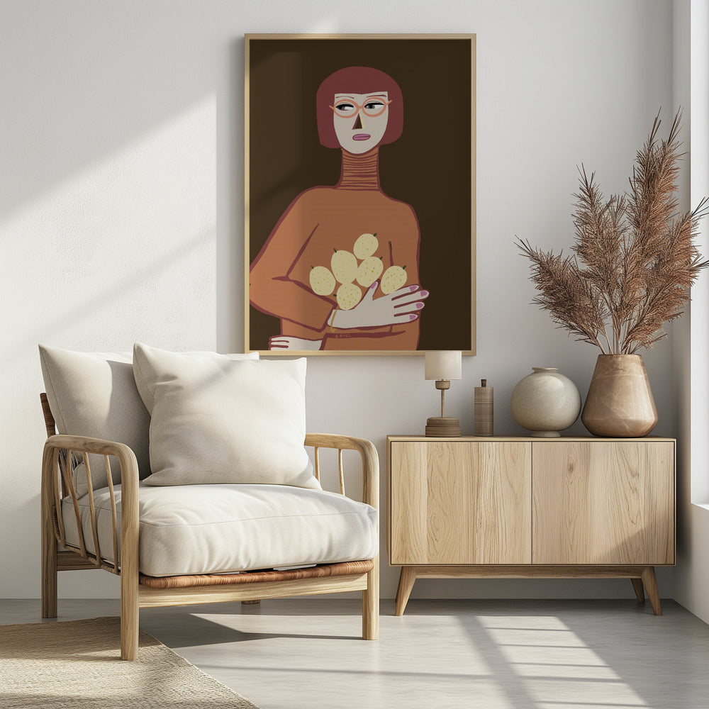 Dame mit Zitronen | Poster