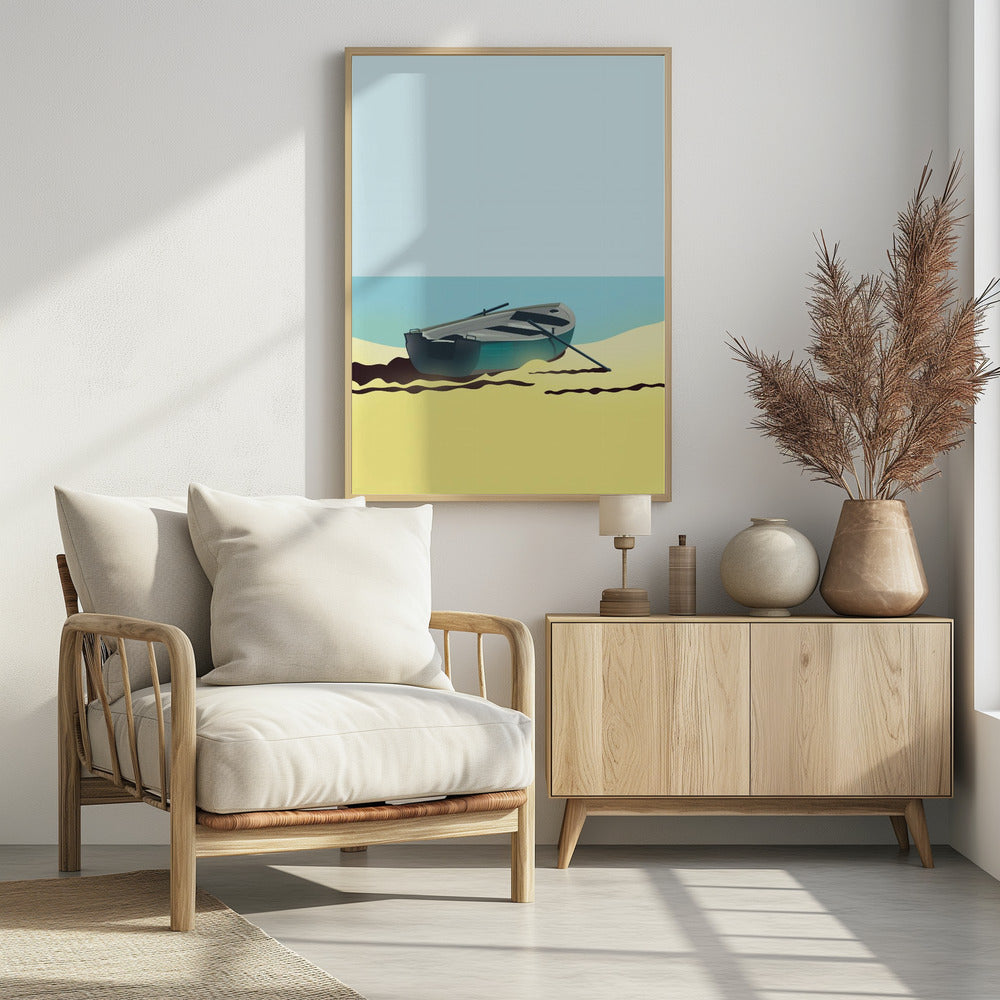 Boot am Strand | Poster
