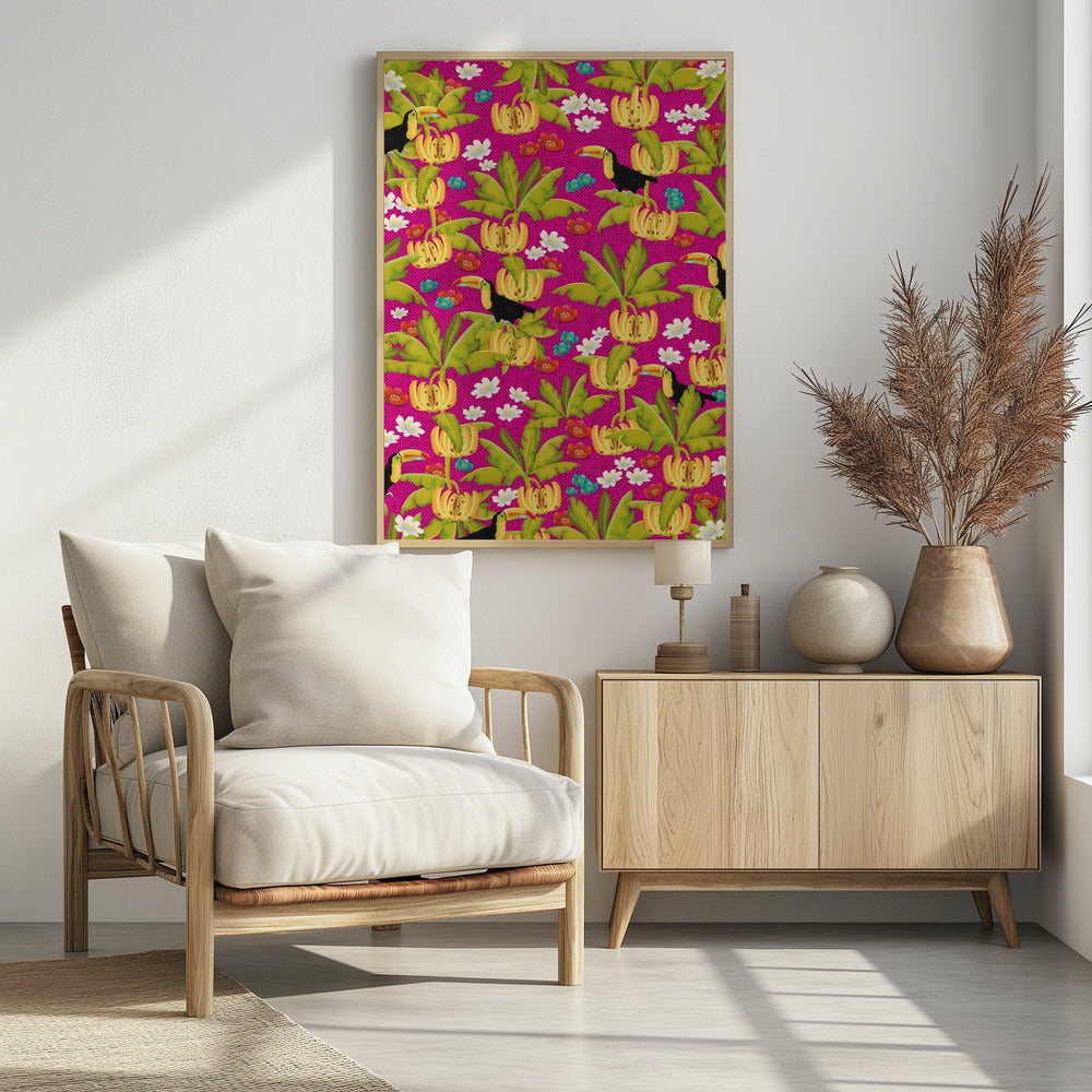 Bananas And Toucans Pattern | Poster