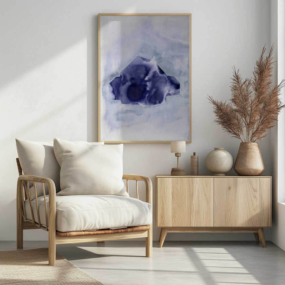 Geometrische Form in tiefem Indigo | Poster