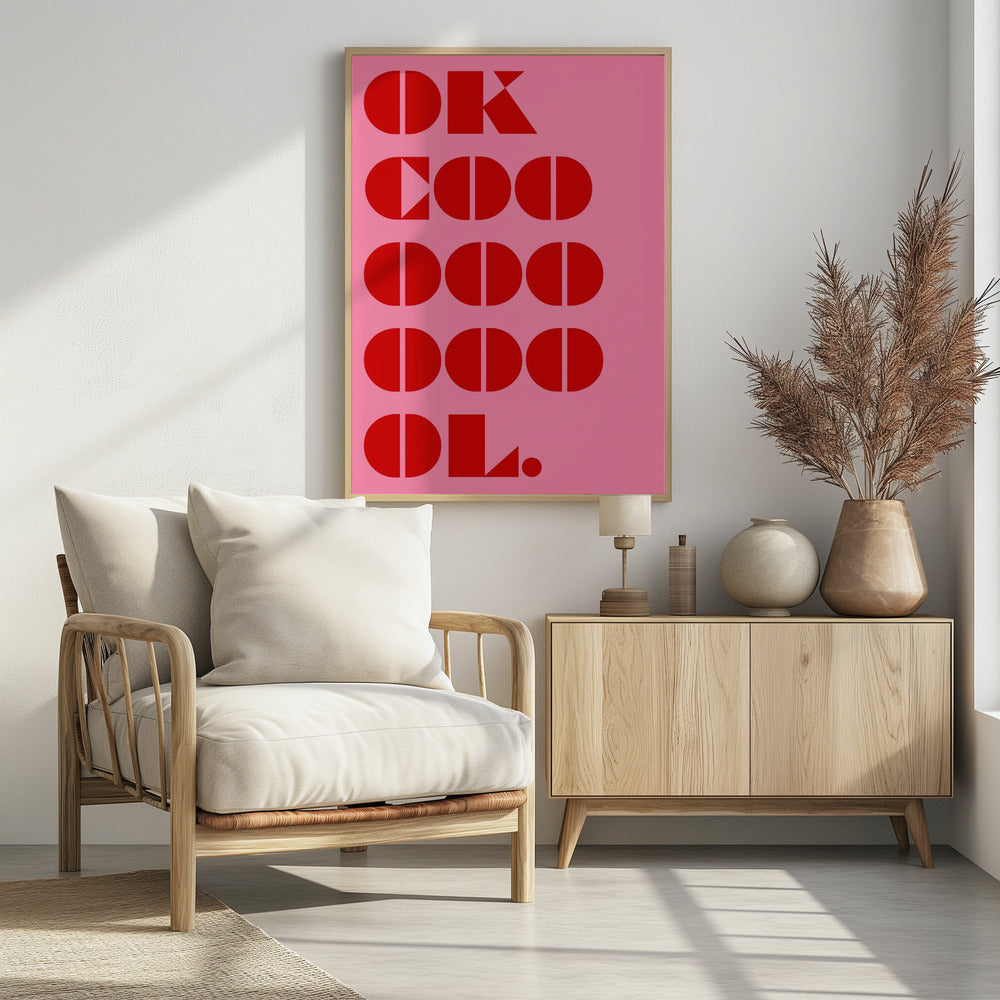 Fettgedruckte geometrische Botschaft | Poster