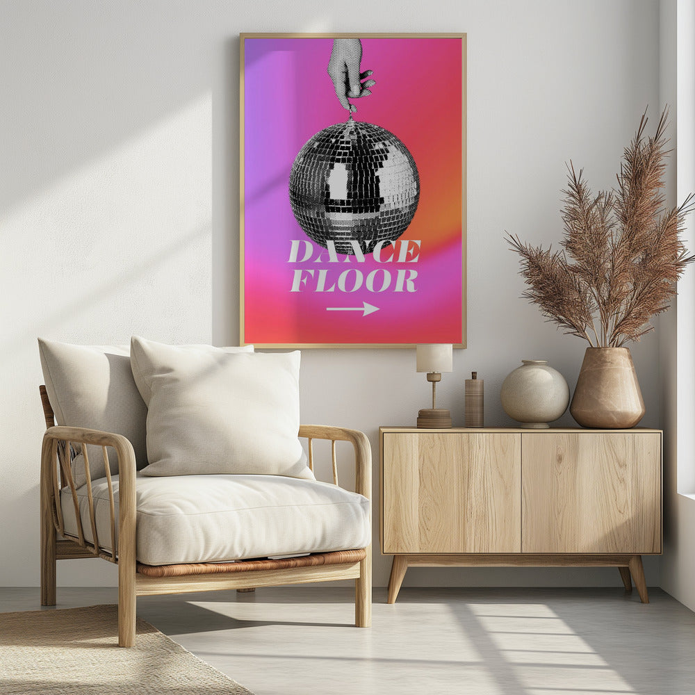 Monochrome Disco Ball | Poster