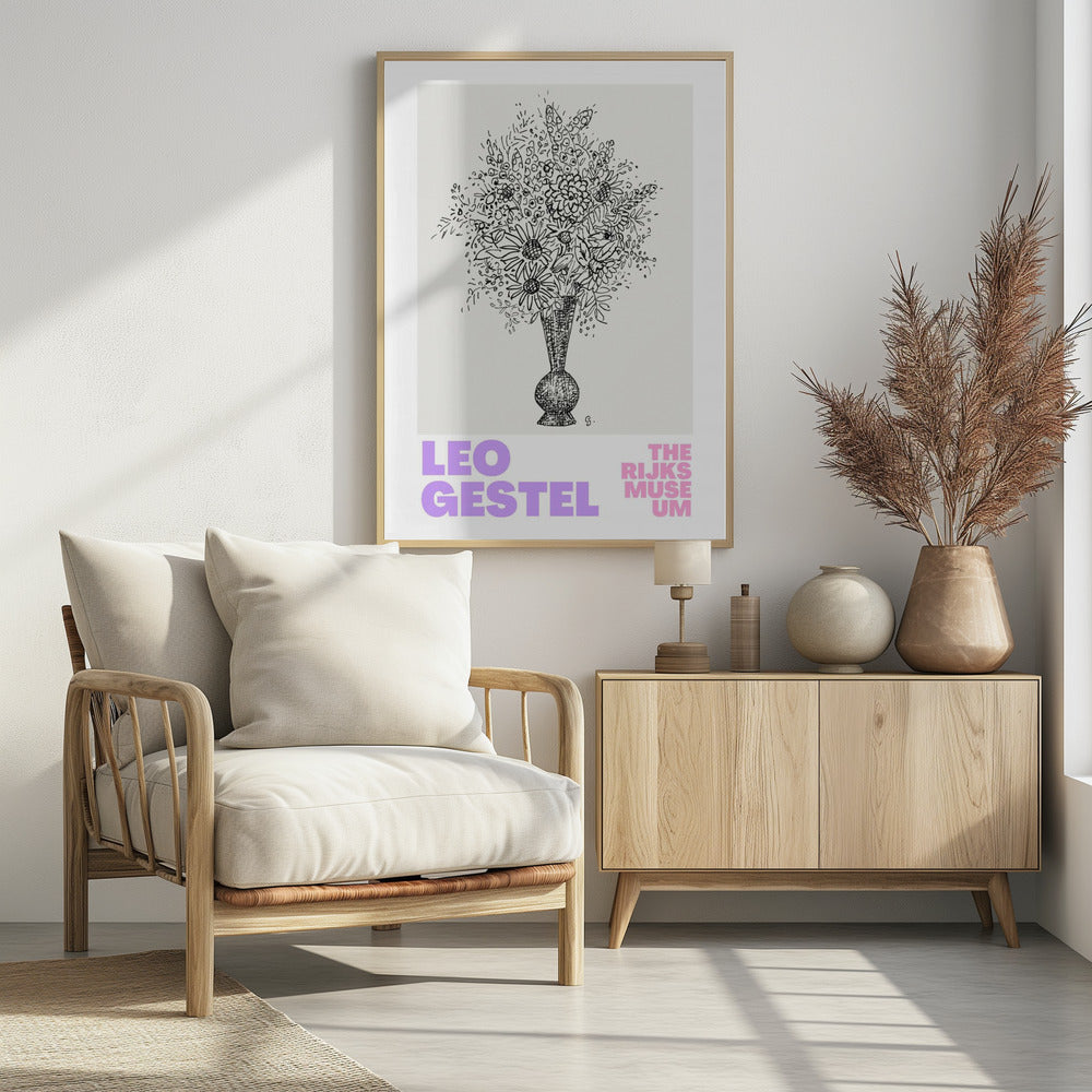 Elegante Blumen in einer Vase | Poster