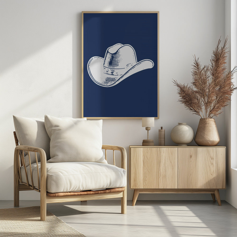 Navy Blue Cowboy Hat | Poster