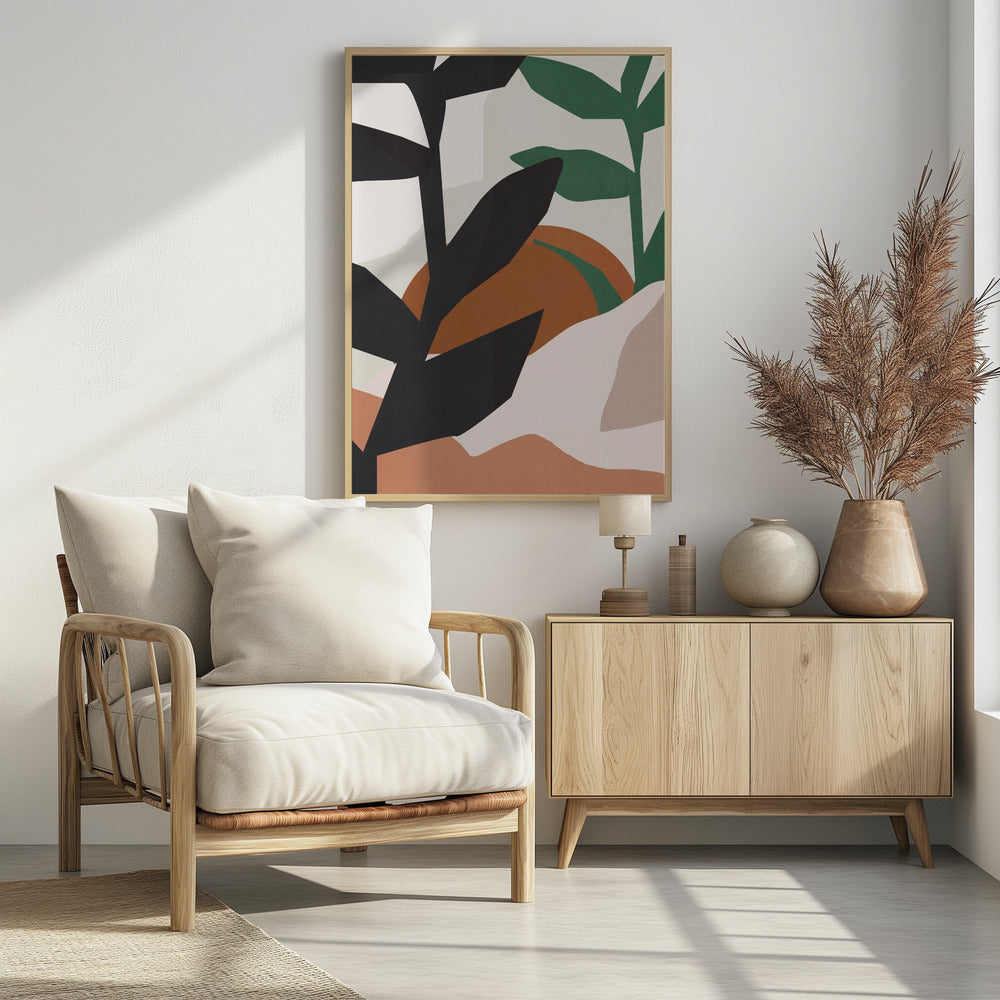 Abstract Art Tropical Leaves | Poster