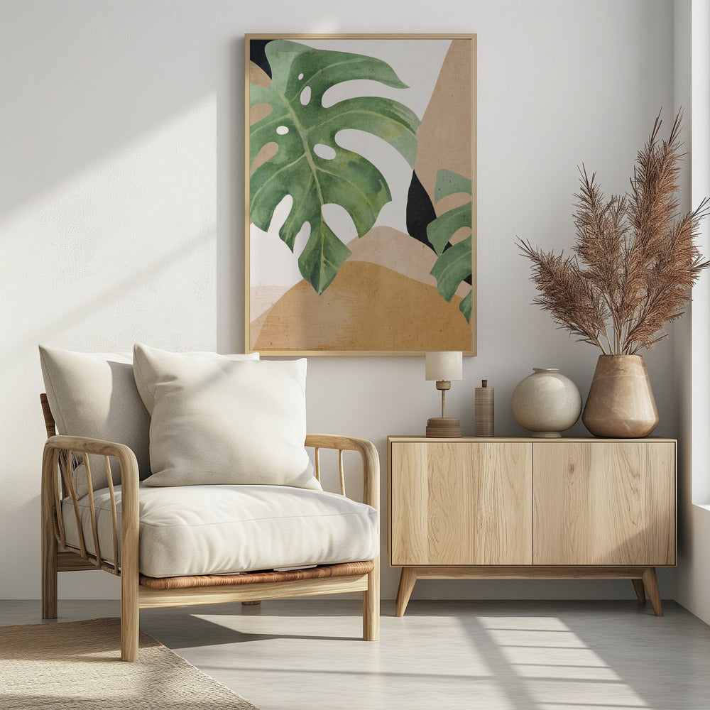 Abstrakte Kunst Tropische Blätter | Poster