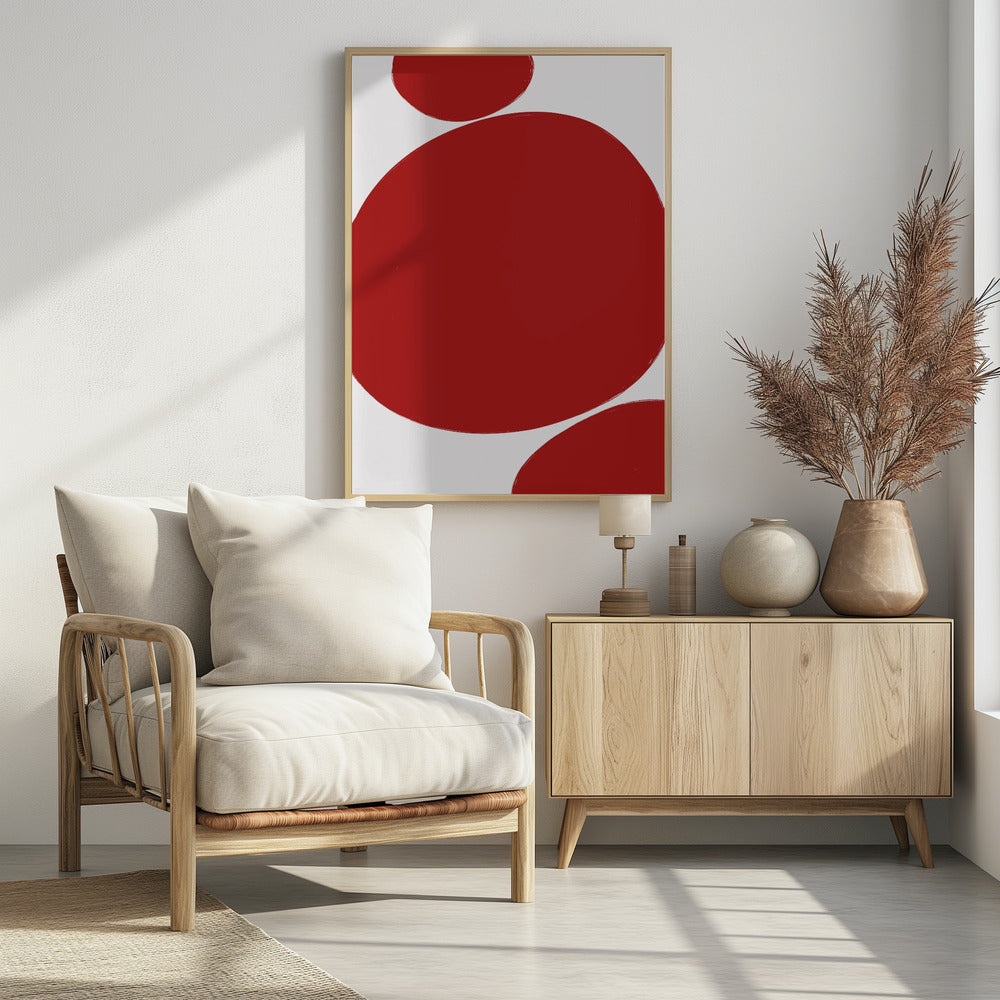 Kräftige rote Kreise | Poster