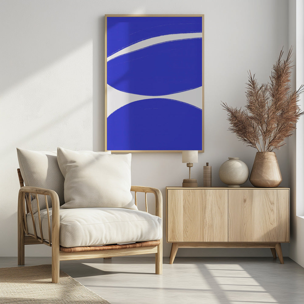 Blaue Wellenharmonie | Poster