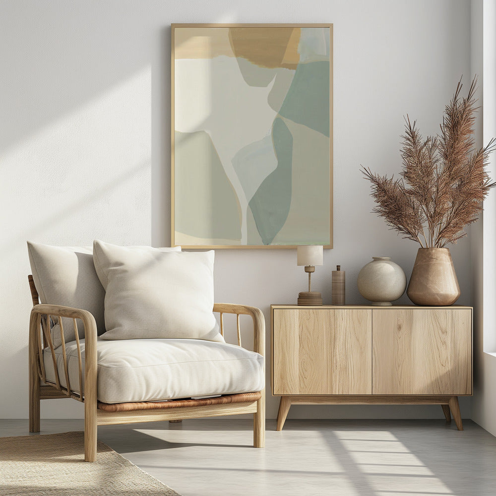 Abstract Shapes in Soft Neutral Tones | Poster
