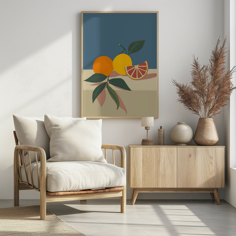 Orange und gelbe Zitrusfrüchte | Poster