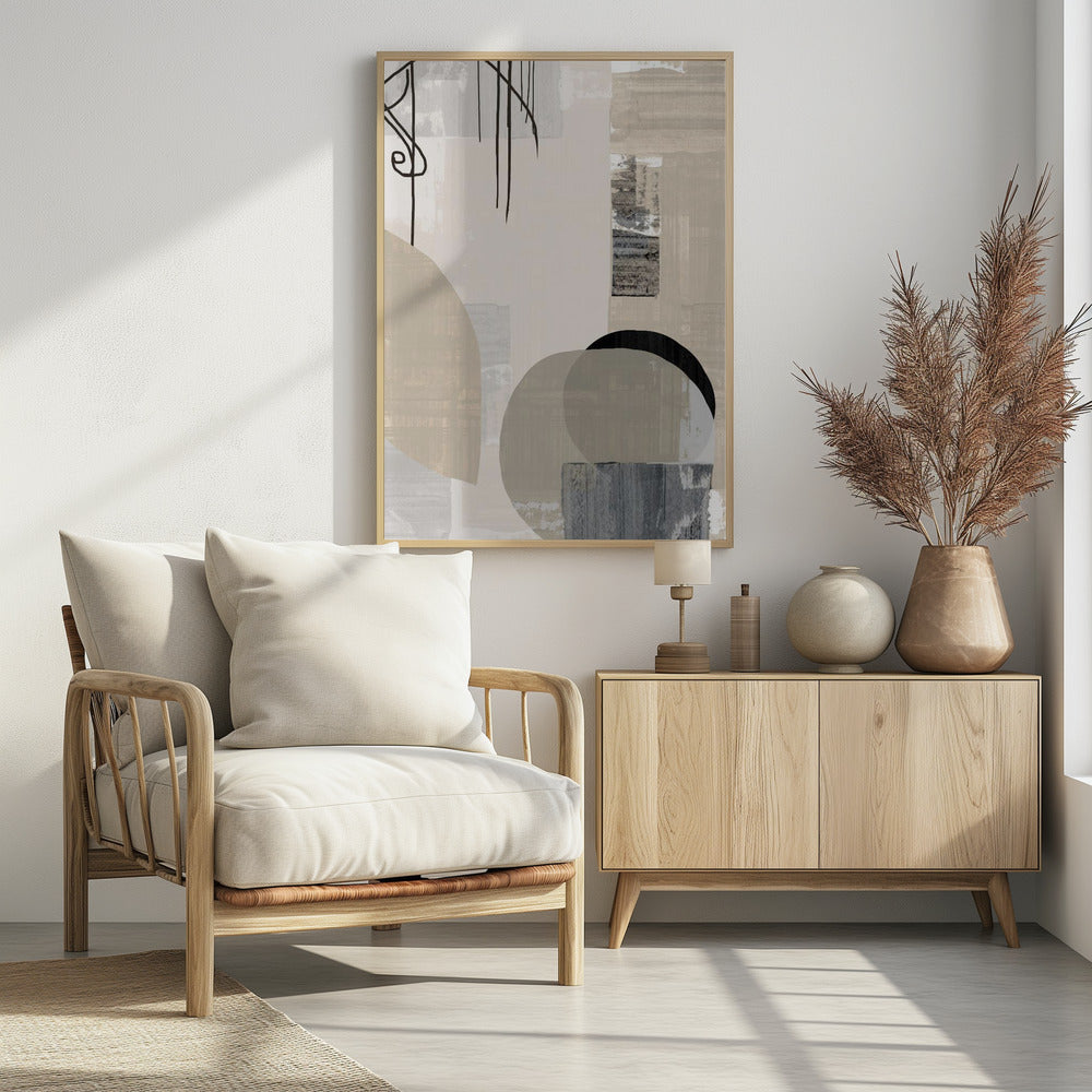 Monochrome Fluidität | Poster