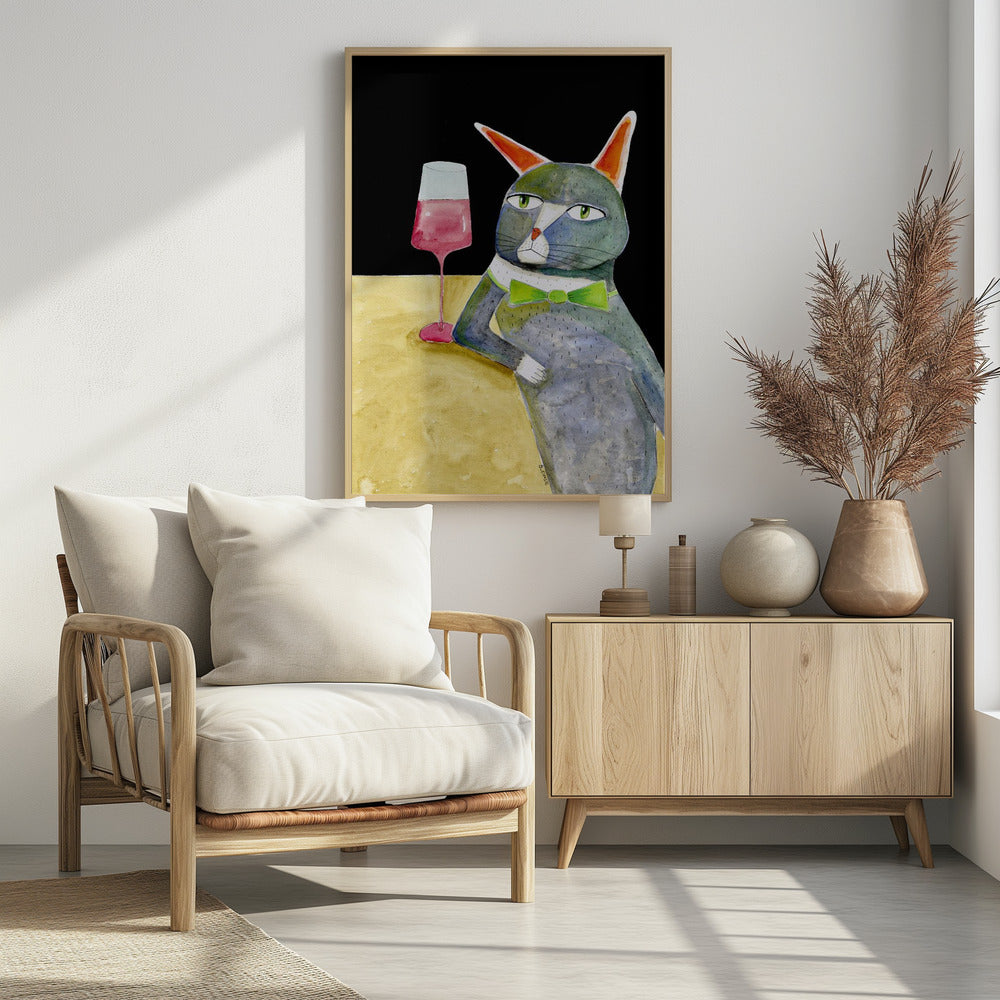 Katze an der Bar | Poster