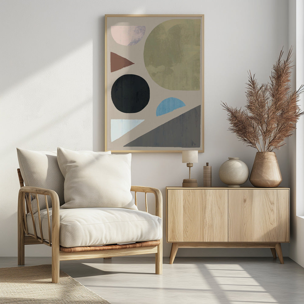 Abstract Shapes in Muted Tones | Poster