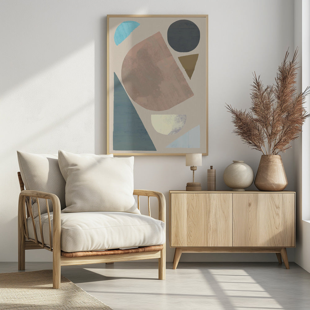 Abstract Shapes in Muted Tones | Poster