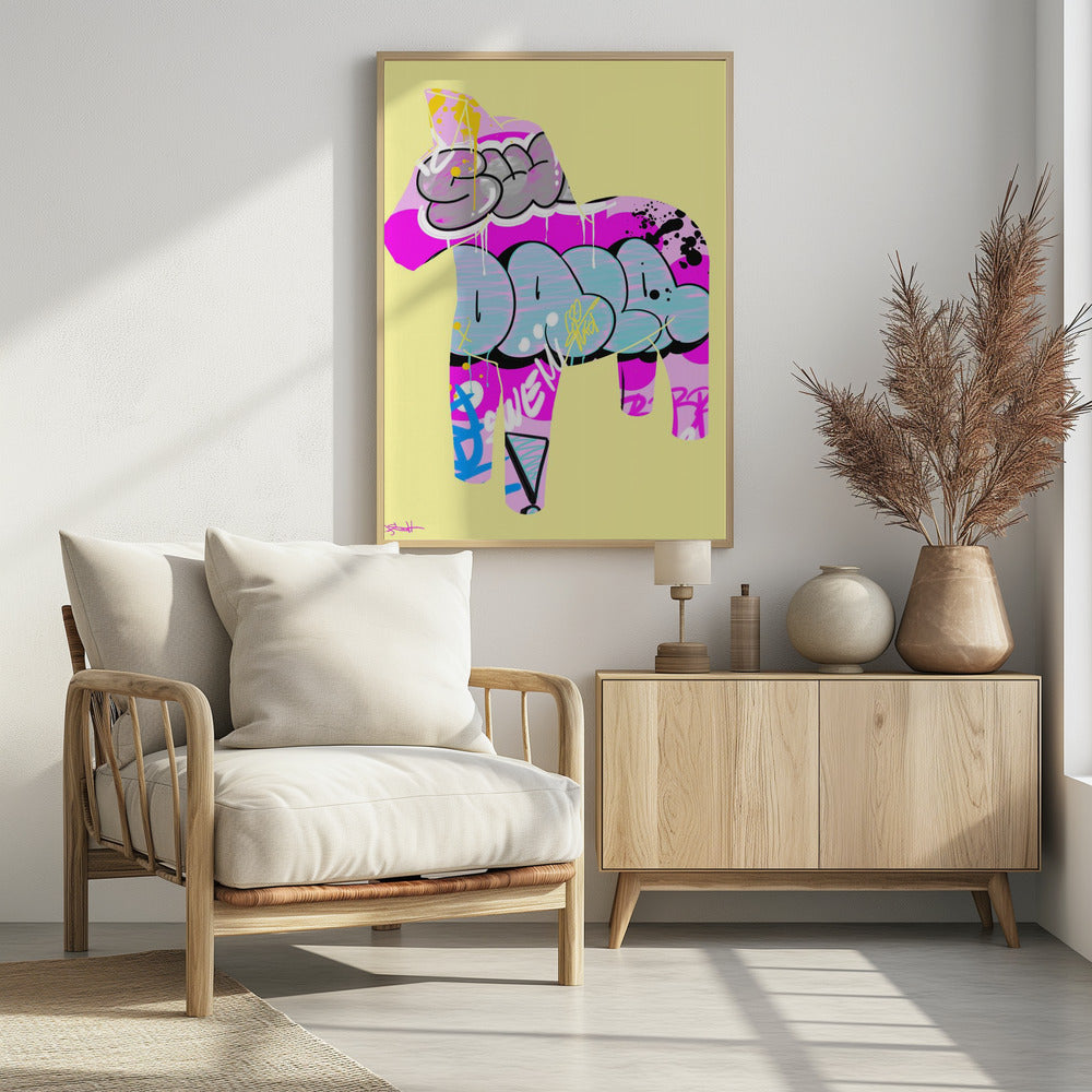 Graffiti Style Dala Horse | Poster
