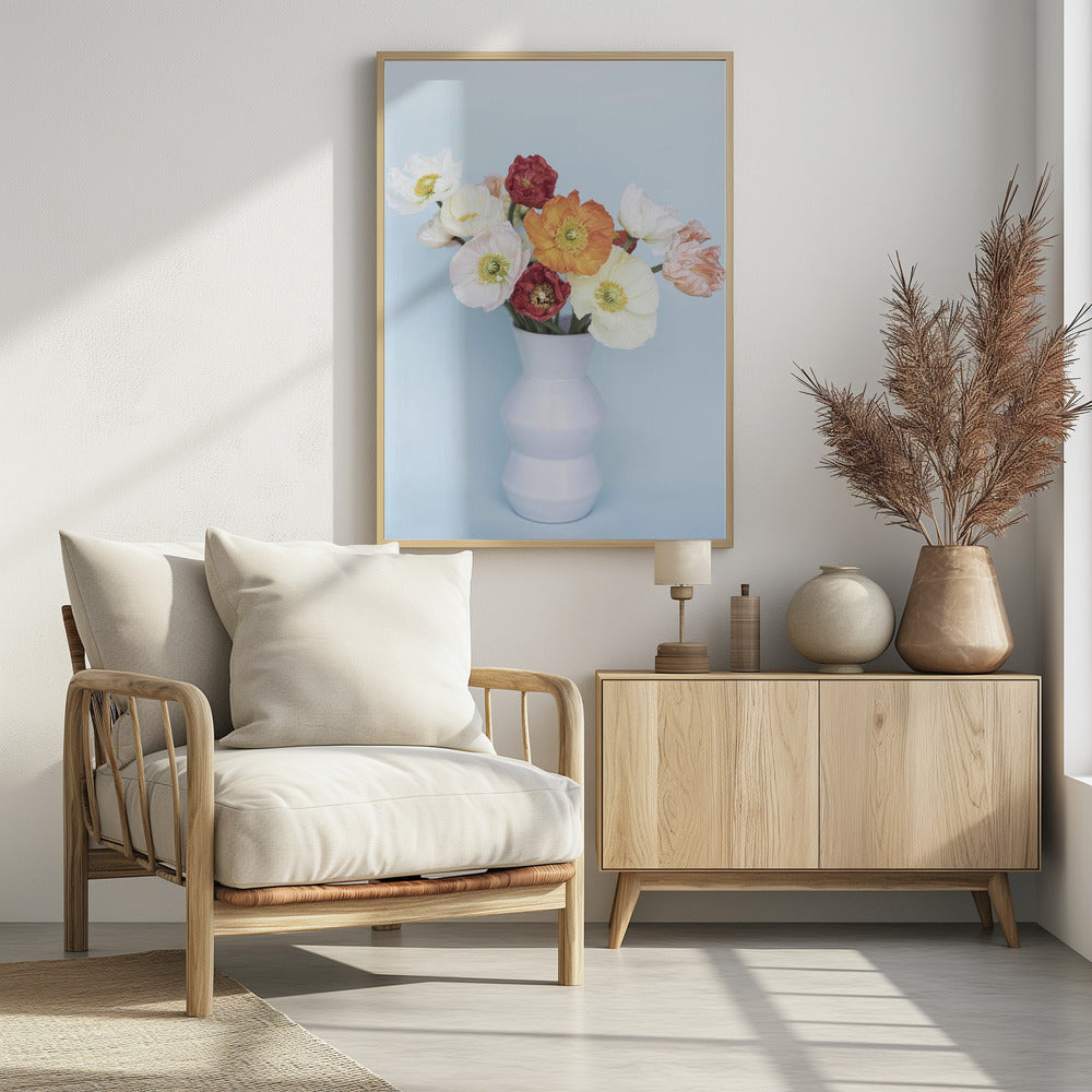 Mohnblumen in einer Vase | Poster