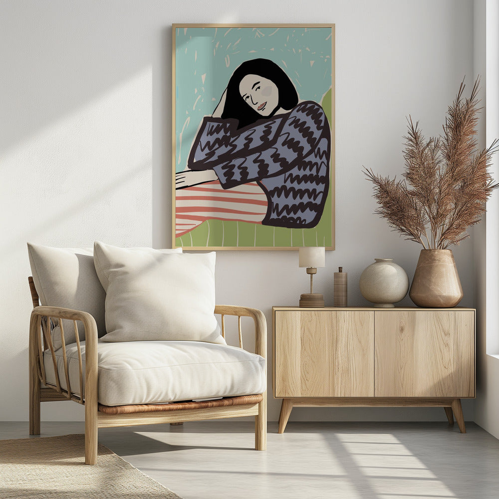 Dame SITZEND | Poster