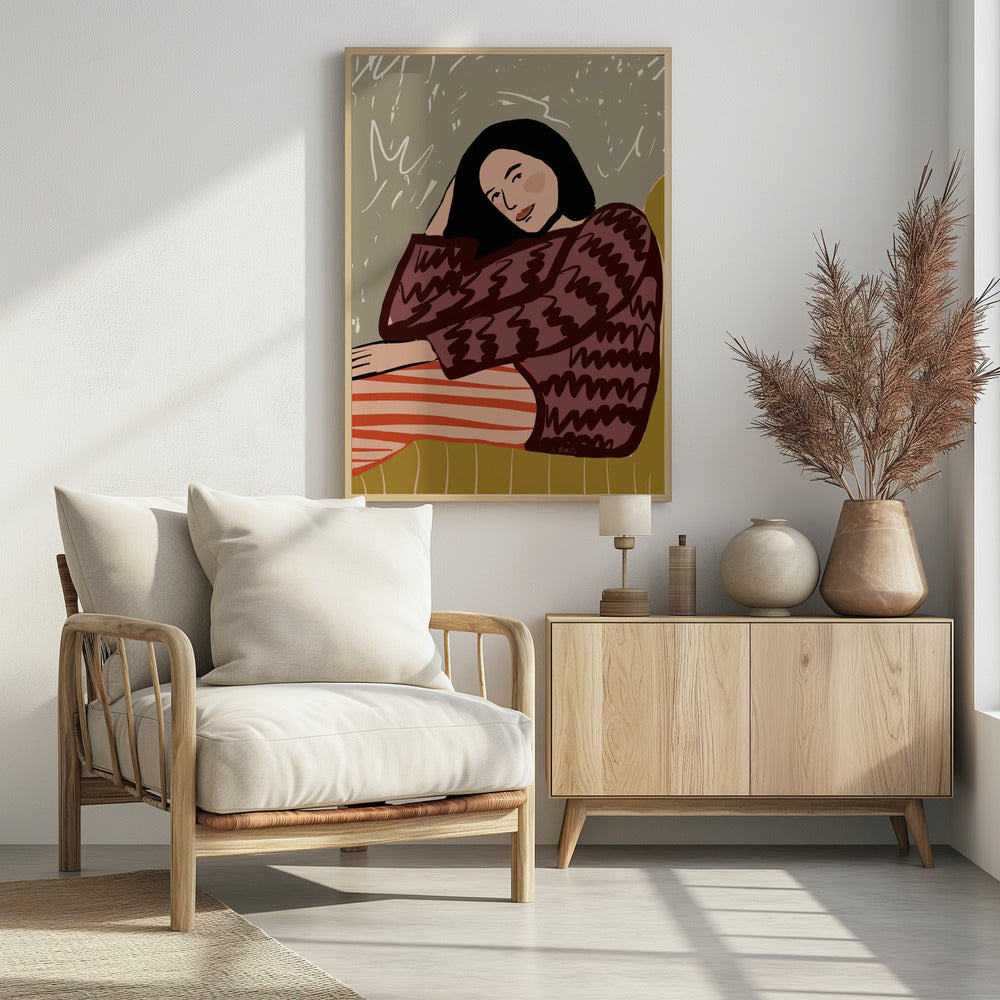 Dame SITZEND | Poster