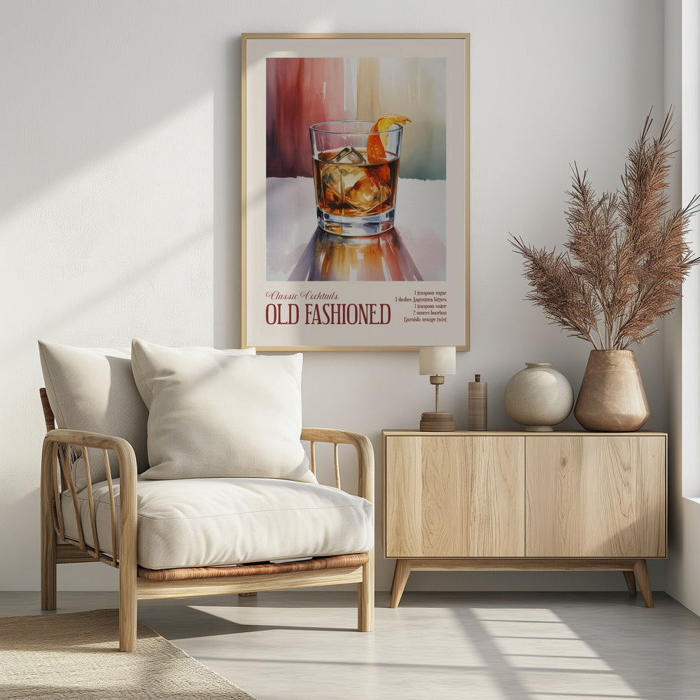Klassische Cocktails - Old Fashioned | Poster