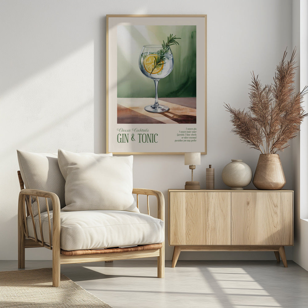 Klassische Cocktails - Gin Tonic | Poster