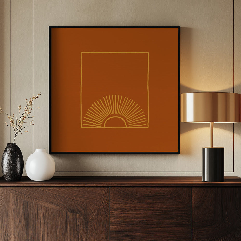 Caramel Minimal Sun | Poster