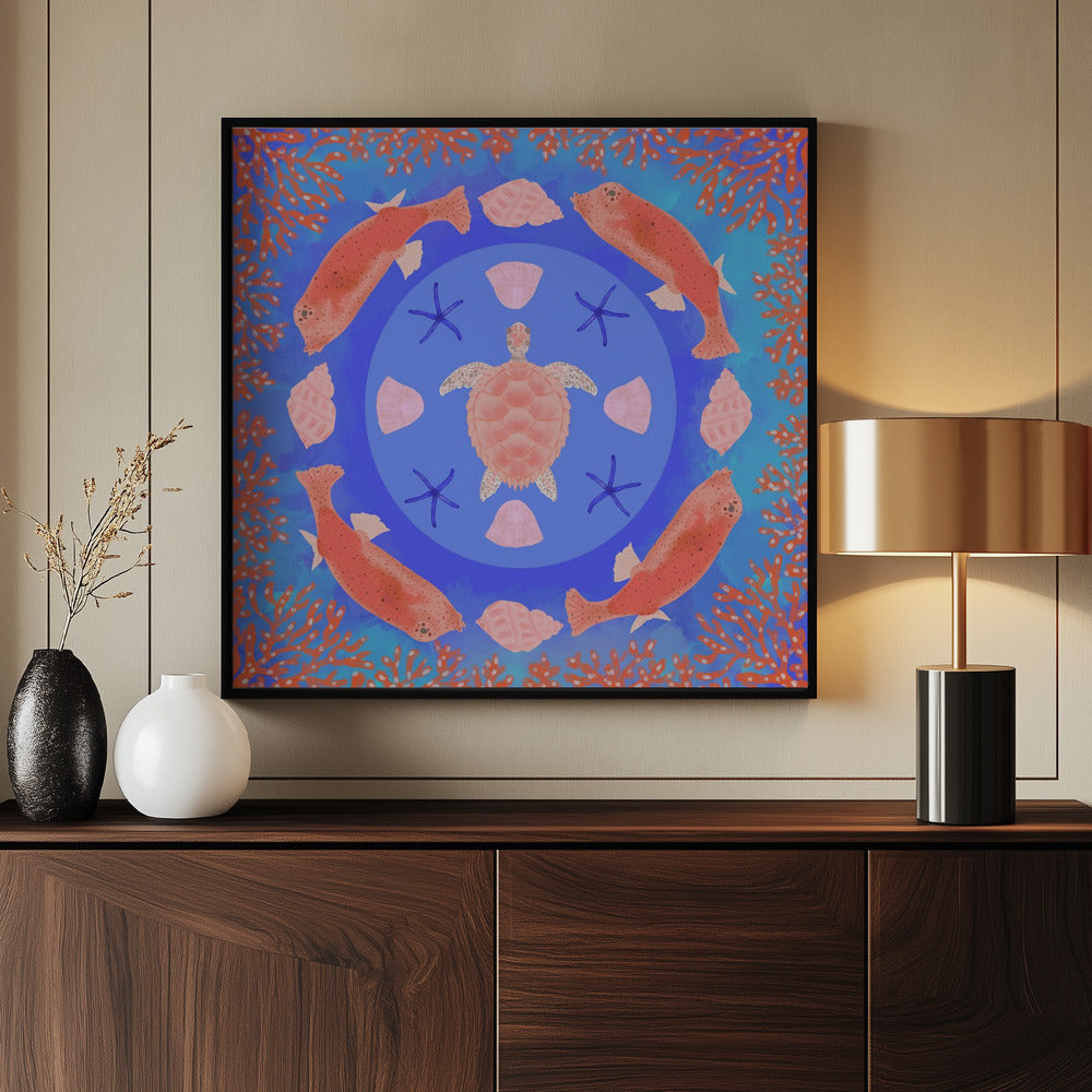 Sea Turtle Mandala | Poster