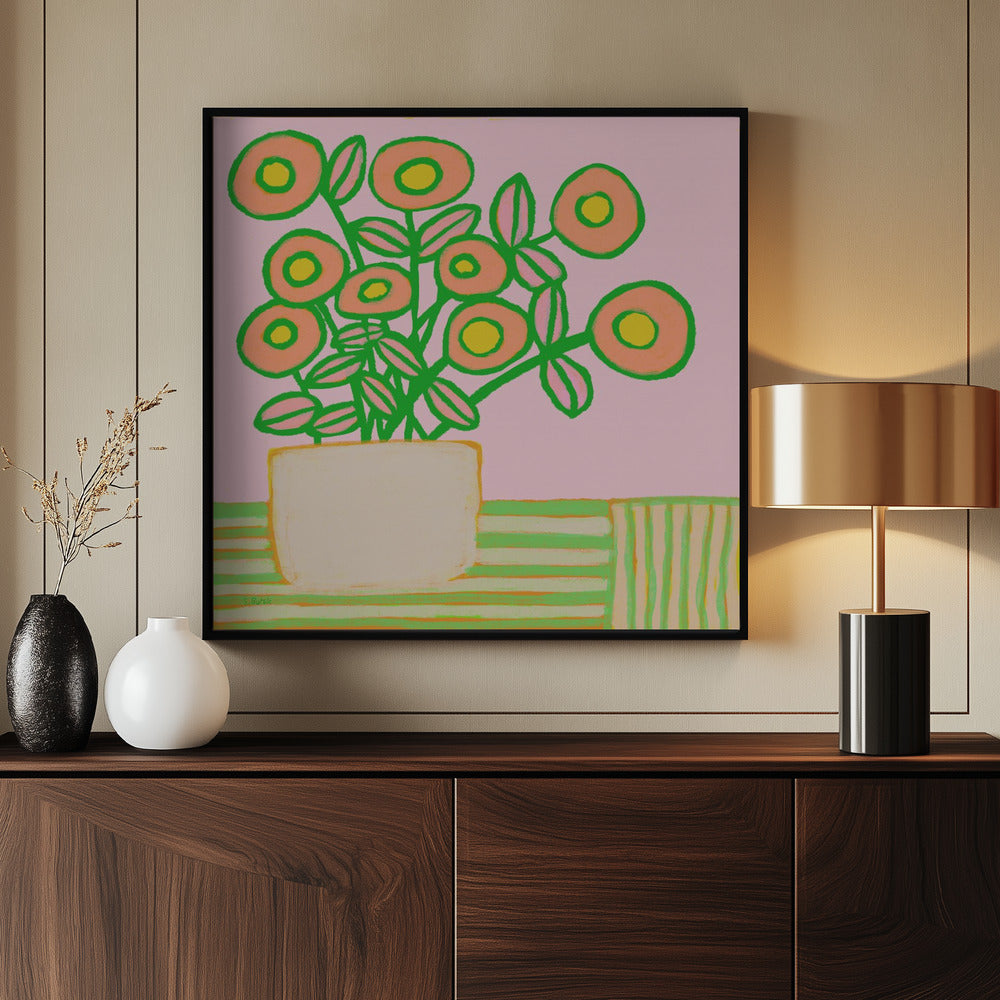 Blumentopf in Rosa | Poster