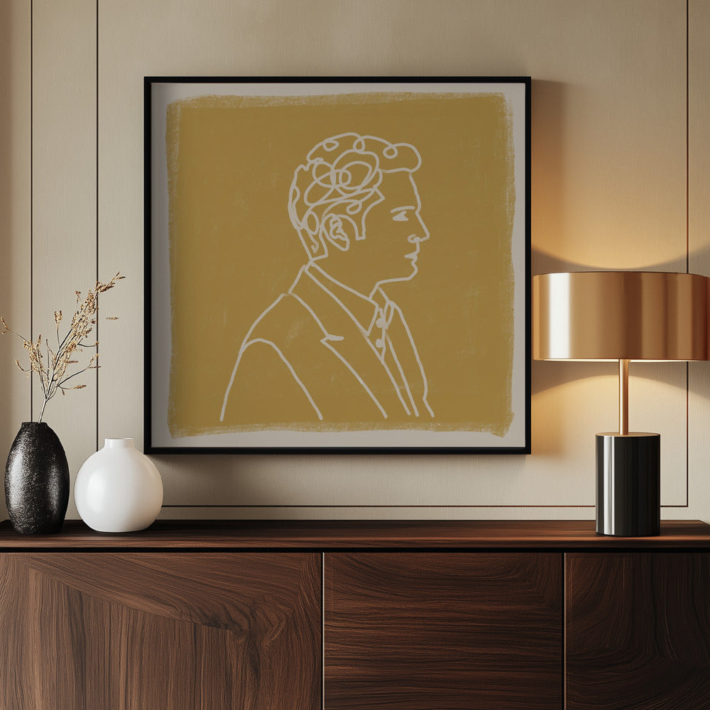Man Liine Drawing | Poster