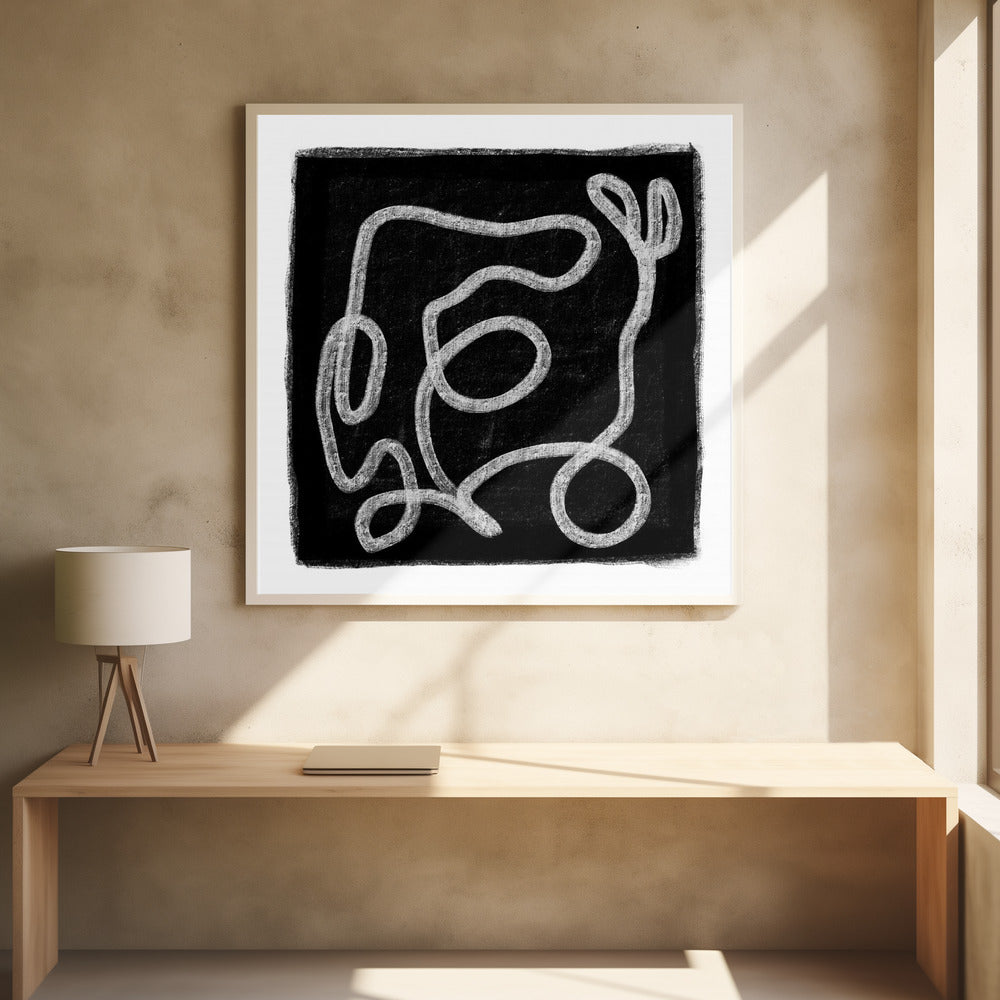 Schwarze Kritzellinien 1 | Poster