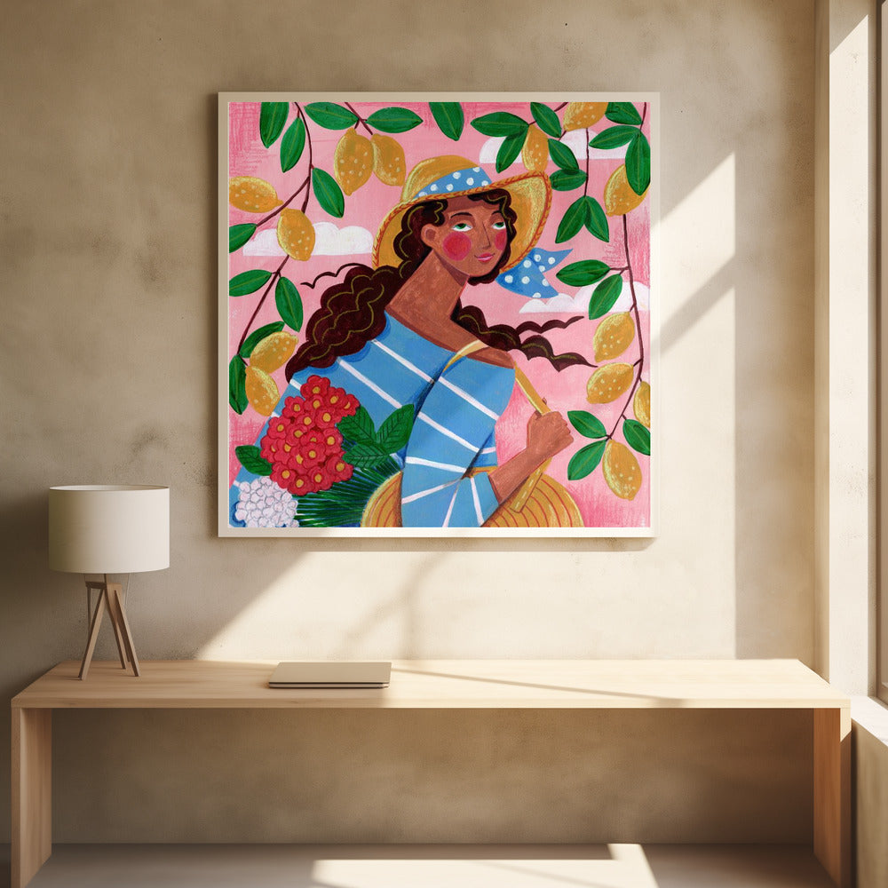 Porträt einer Frau an der Amalfiküste, Italien | Poster