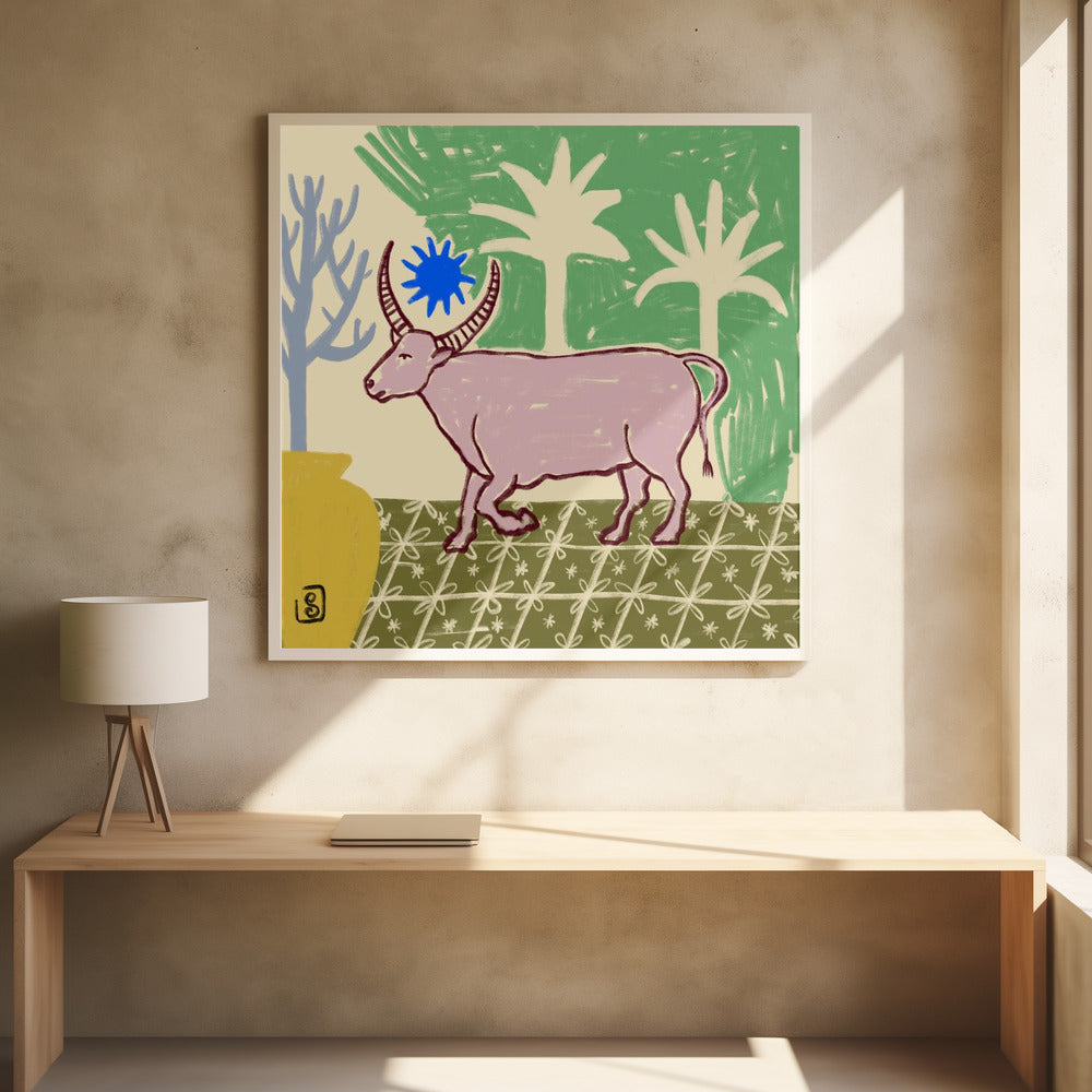 Azure Horned Oasis | Poster
