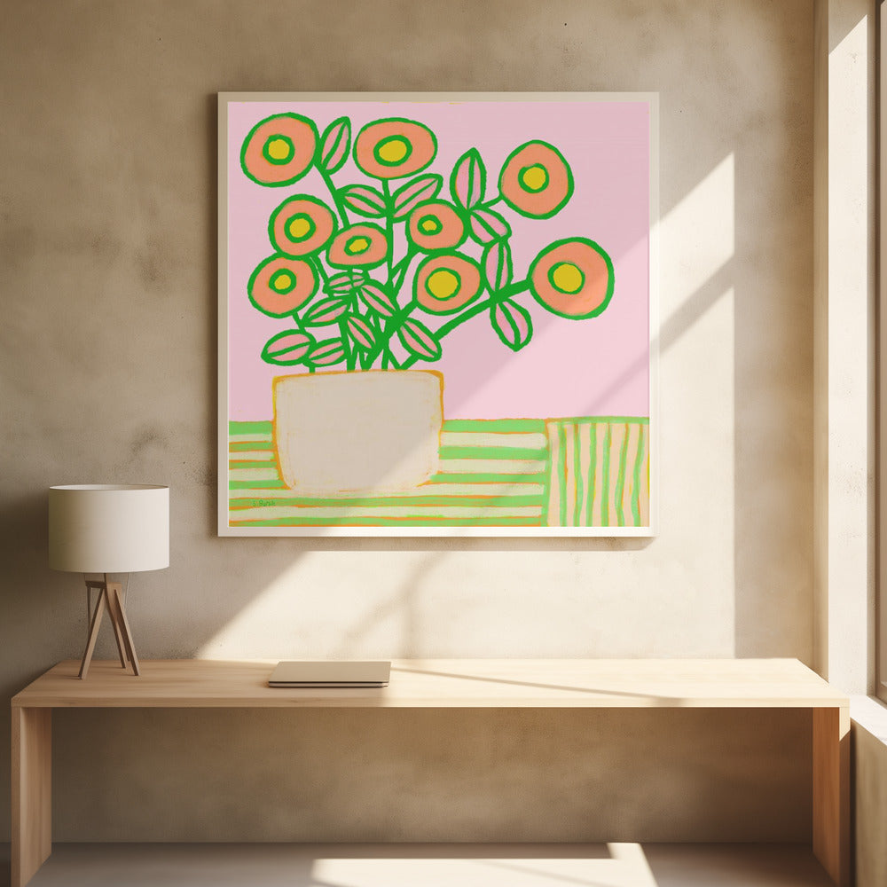 Blumentopf in Rosa | Poster