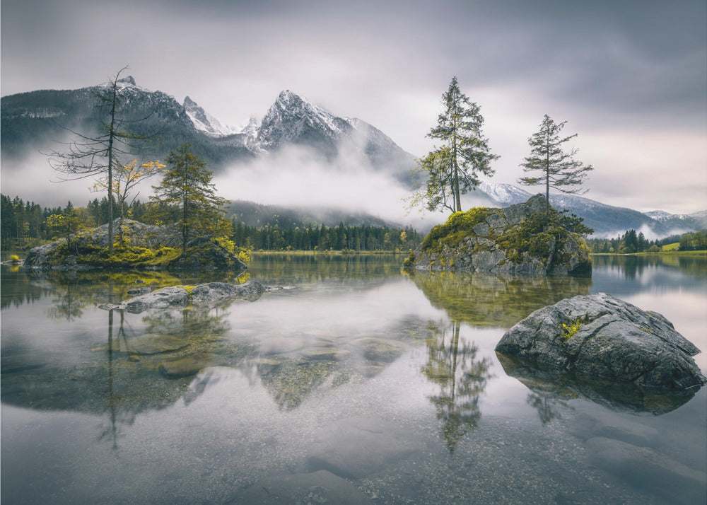 Regenmorgen am Hintersee (Bayern) | Leinwand
