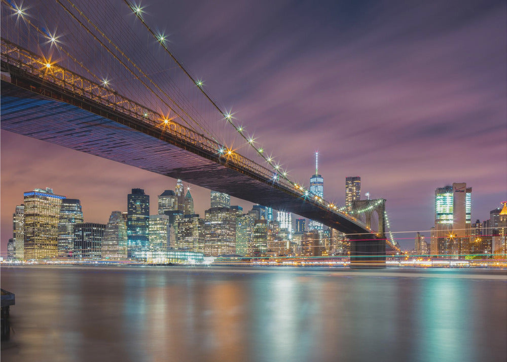 Brooklyn Bridge bei Nacht | Leinwand