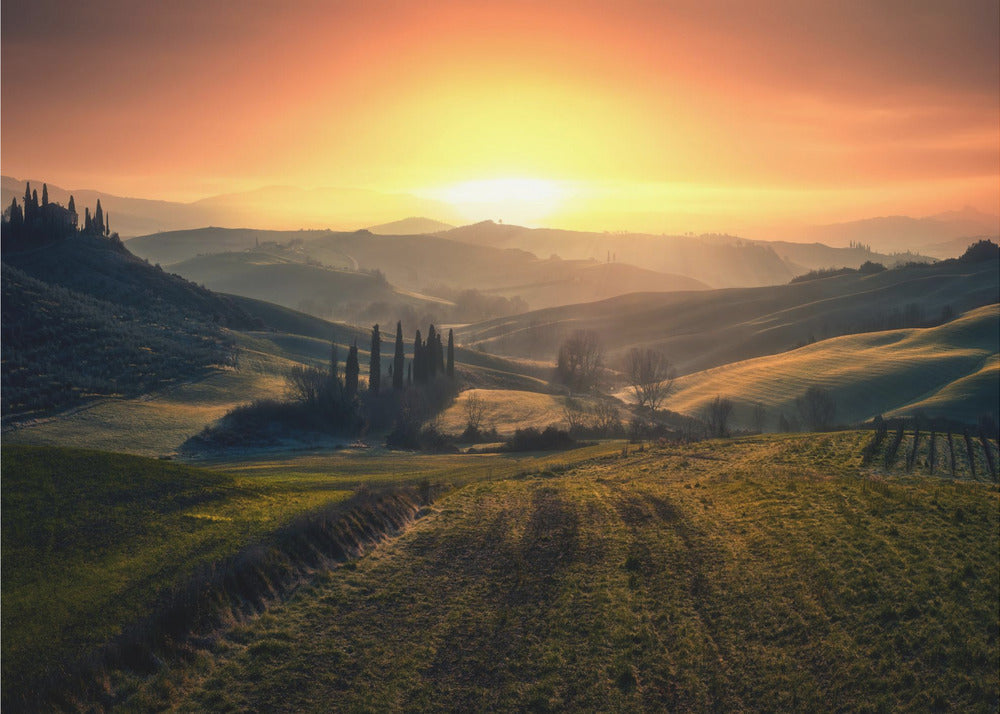 Val d'Orcia am Morgen | Poster