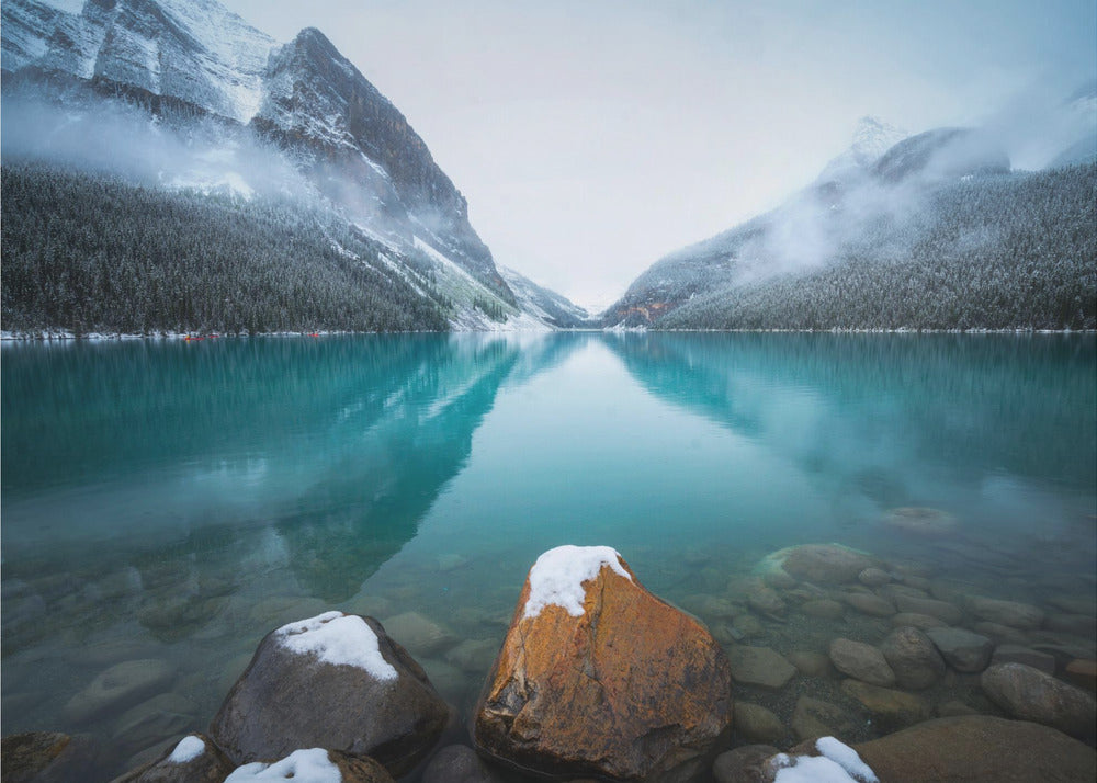 Foggy Lake Louise | Canvas