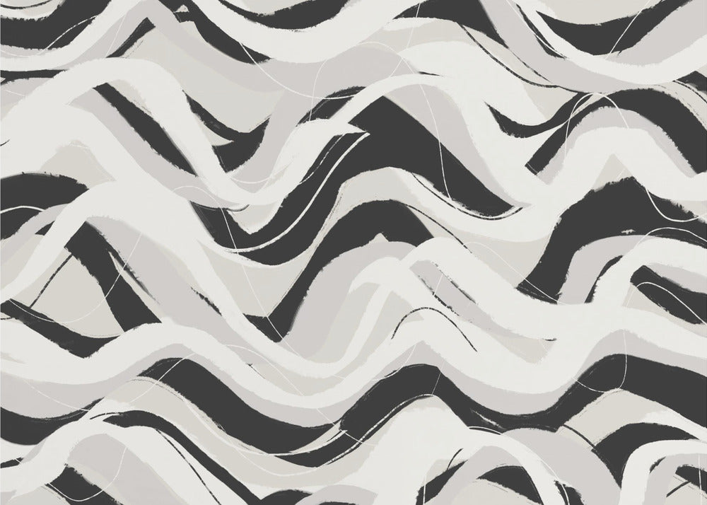 Monochrome Wellen | Leinwand