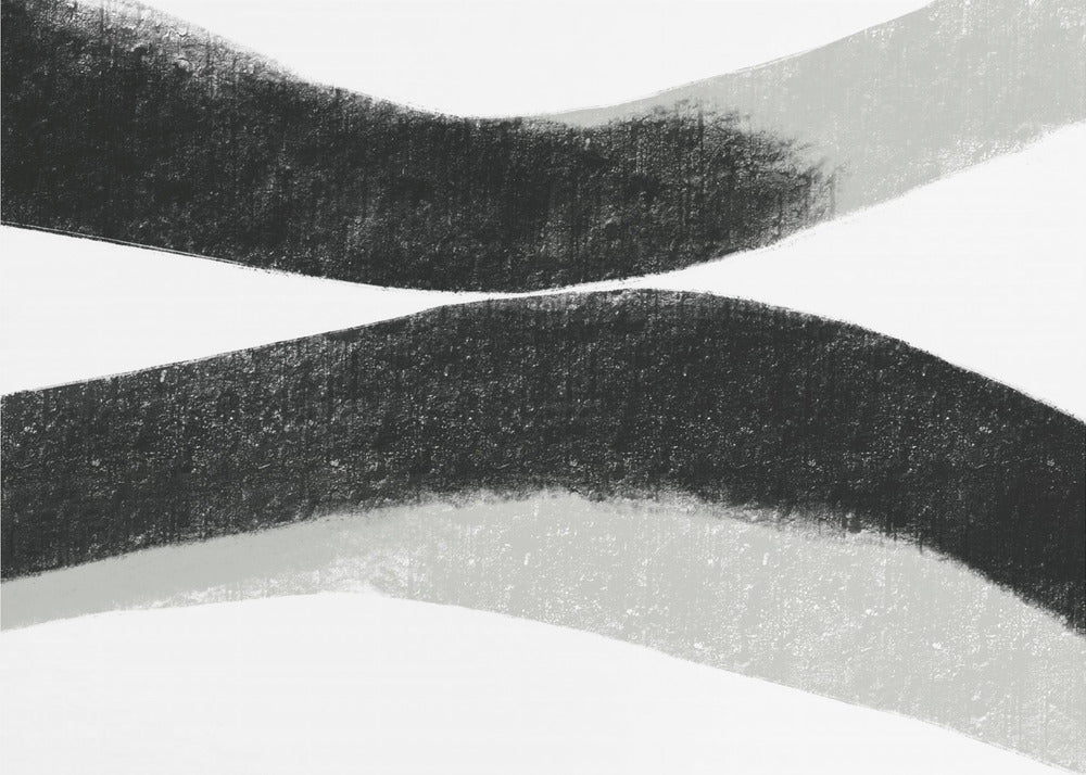 Black And Grey Strokes On A White Background | Canvas