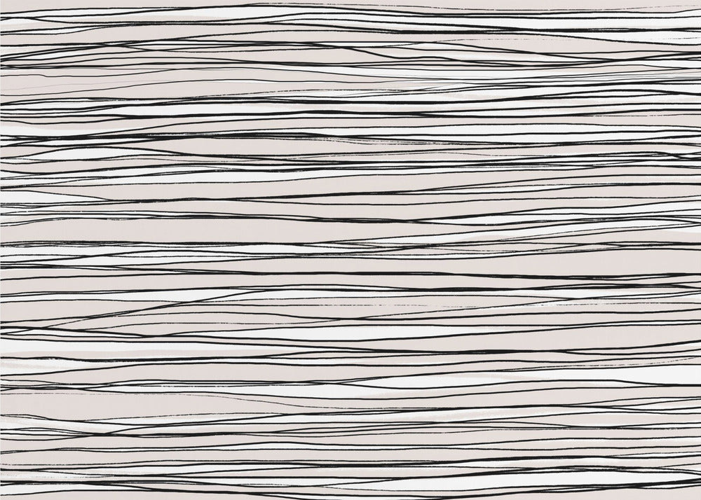 Schwarz auf beigen Linien | Poster