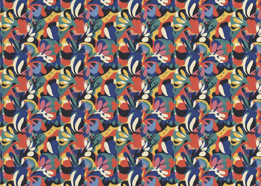 Lebendige Blumenwellen | Poster